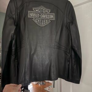 Harley-Davidson Black and Silver Emblem Jacket